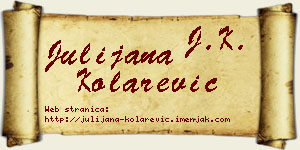 Julijana Kolarević vizit kartica